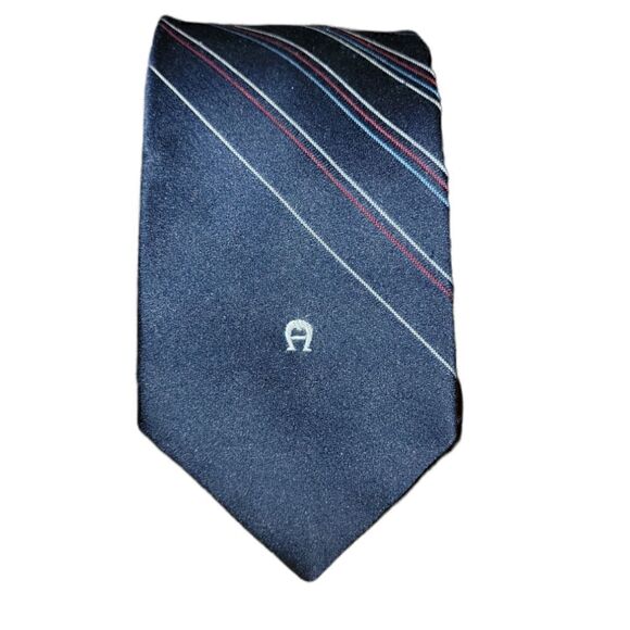 Vintage Etienne Aigner Navy Tie - Picture 1 of 8